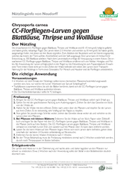 CC-Florfliegen gegen Blattläuse, Thripse und Wollläuse