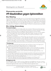 PP-Raubmilben gegen Spinnmilben