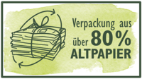 Verpackung 80% Altpapier