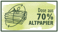 Verpackung 70% Altpapier