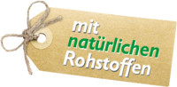 mit natürlichen Rohstoffen Label